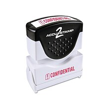 Accu-Stamp 2 Pre-Inked Stamp, CONFIDENTIAL, Red Ink (COS035574)