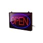 Update International Open Outdoor Sign, 21.63"L x 13"H, Black (LED-OPEN)