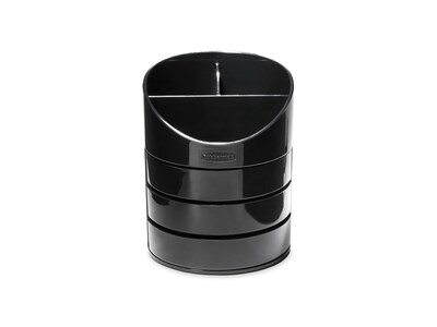 Rubbermaid 6-Compartment Plastic Pen Cup, Black (14095ROS)