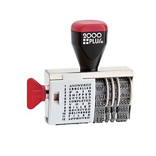 2000 Plus Traditional Date and 12 Phrase Stamp, Black Ink (010180)