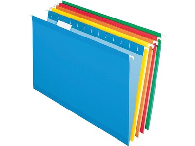 Pendaflex Hanging File Folder, Expansion, 5-Tab, Legal Size, Assorted Colors, 25/Box (PFX 4153 1/5 A