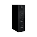 HON S380 4-Drawer Vertical File Cabinet, Locking, Letter, Black, 26.5D (HS384PP)