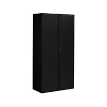Global 9300 72 Steel Storage Cabinet with Four Shelves, Black (9336P-S72L-BLK)