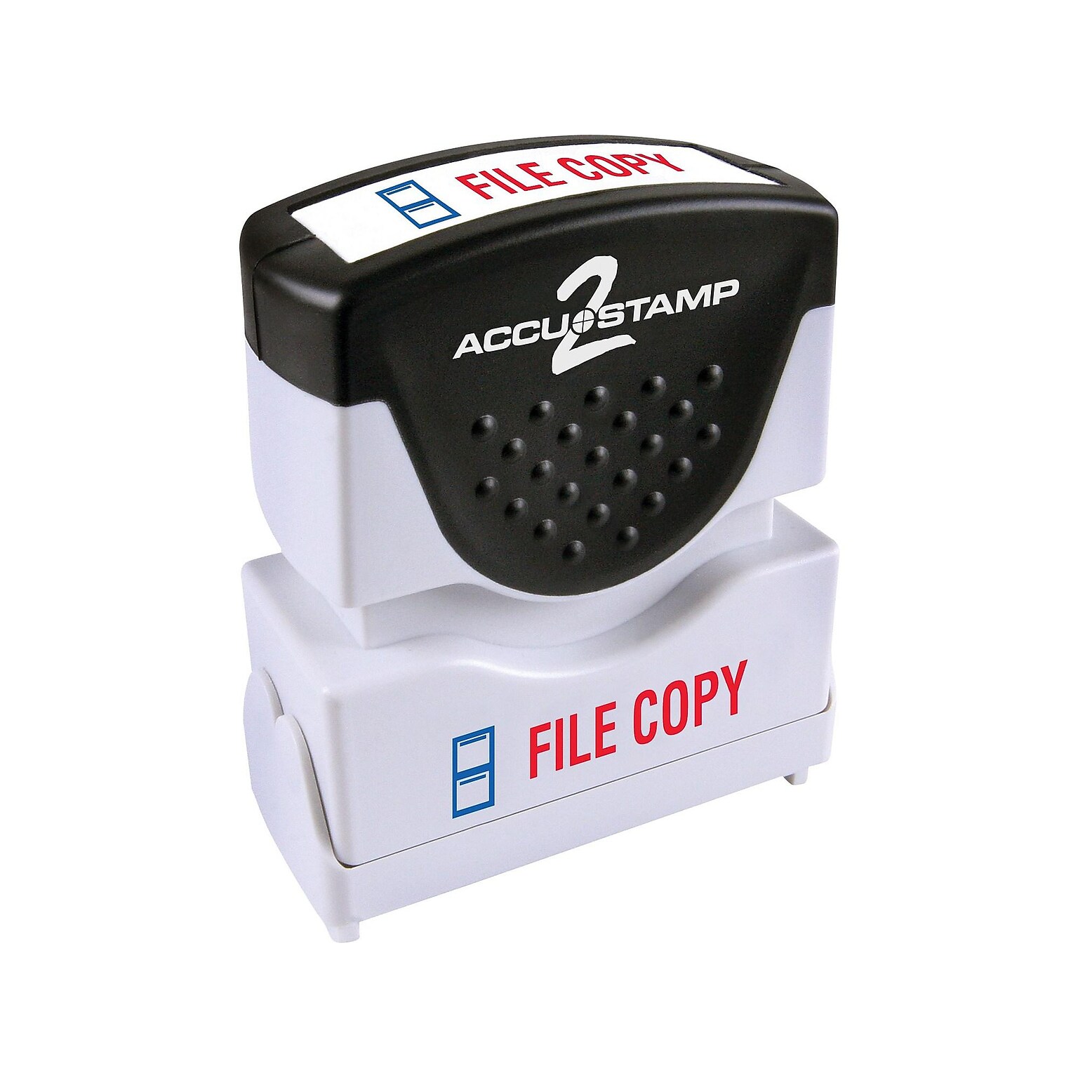 Accu-Stamp 2 Pre-Inked Stamp, FILE COPY, Blue and Red Inks (035524)