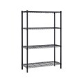 Whalen 4-Shelf Wire Unit, 48W, Black (WS184872-4B)