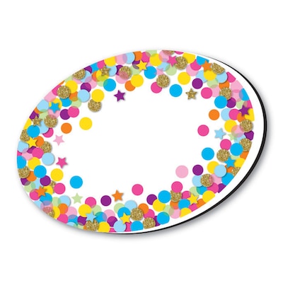 Ashley Productions Magnetic Whiteboard Eraser, Oval Confetti, Pack of 6 (ASH09992BN)