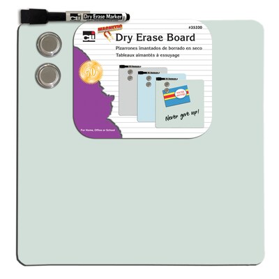 Charles Leonard Magnetic Dry Erase Board Set, Unframed, 11.5 x 11.5, 6 Sets (CHL35320ST)