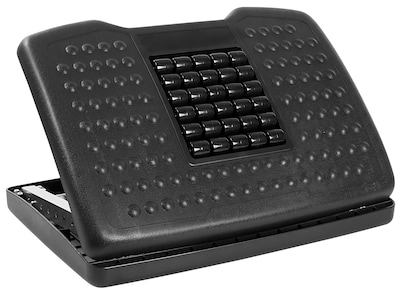 Mount-It! Adjustable Footrest with Massaging Rollers, Black (MI-7808)