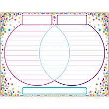 Ashley Productions Smart Poly™ Confetti Venn Diagram Chart, Dry-Erase Surface, 17 x 22, Pack of 10