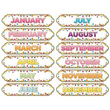 Ashley Productions Magnetic Die-Cut Timesavers & Labels, Confetti Months of the Year, 5 Packs, 12 Pe