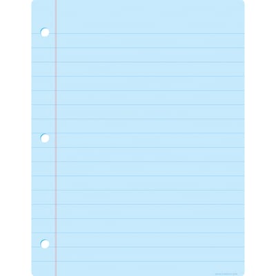 Ashley Productions Smart Poly™ Big Light Blue Notebook Paper Chart, Dry-Erase Surface, 17 x 22, Pa