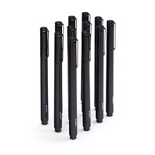 Poppin Black Signature Ballpoint Pen, Black Ink, Set of 100 (104600)