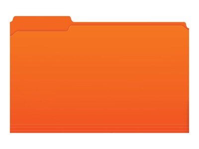 Pendaflex Two-Tone File Folder, 3-Tab, Legal Size, Orange, 100/Box (153 1/3 ORA)