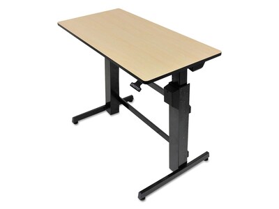 Ergotron WorkFit-D 48W Adjustable Standing Desk, Birch (24-271-928)
