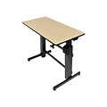 Ergotron WorkFit-D 48W Adjustable Standing Desk, Birch (24-271-928)