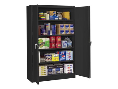 Tennsco Jumbo 78 Steel Storage Cabinet with 4 Shelves, Black (J2478SU-BLK)