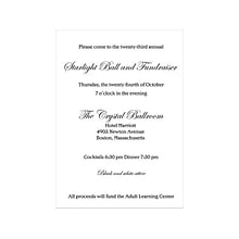Great Papers 5.5W x 7.75H Plain Borders Invitations, White, 100/Pack