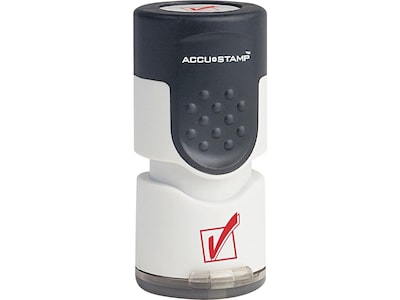 Accu-Stamp Pre-Inked Stamp, Check Mark, Red Ink (035658)