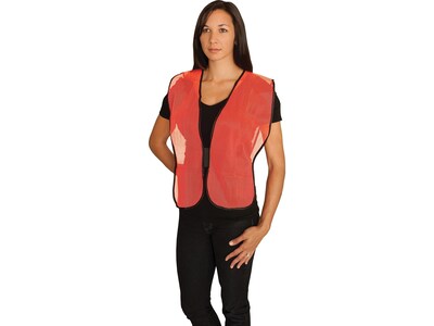 PIP Hook & Loop Safety Vest, Non-ANSI, One Size, Hi-Vis Orange (300-0800OR)