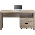 Whalen 55 Laminate Workstation Desk, Gray (SPUS-MDRS)