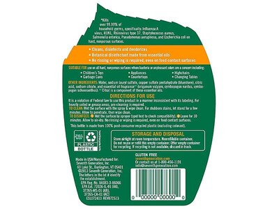 Seventh Generation Disinfectant All-Purpose Cleaner, Lemongrass Citrus, 26 Oz. (22810)