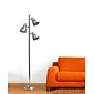 Simple Designs Incandescent Floor Lamp, Brushed Nickel (LF2007-BSN)