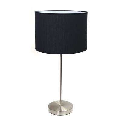 Simple Designs Incandescent Table Lamp, Black (LT2040-Black)