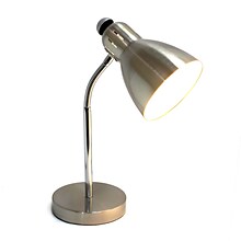 Simple Designs Incandescent Desk Lamp, Brushed Nickel (LD1037-BSN)