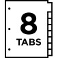 Avery Big Tab Insertable Plastic Dividers, 8 Tab, Multicolor, 24 Sets/Carton (11903)