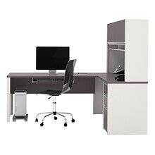 Bestar Connexion 71 L-Shaped Desk, Slate/Sandstone (93859-59)