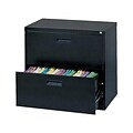 MBI 2-Drawer Lateral File Cabinet, Locking, Letter/Legal, Black, 30 (M202LBLK)