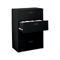 MBI 4-Drawer Lateral File Cabinet, Locking, Letter/Legal, Black, 30 (M204LBLK)