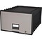 Storex Stackable Storage Drawer, Black/Gray (61155U01C)