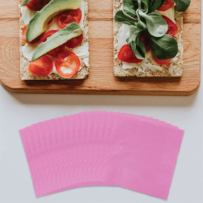 JAM Paper Lunch Napkin, 2-ply, Fuchsia Pink, 50 Napkins/Pack (255621948)