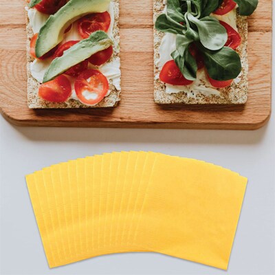 JAM Paper Lunch Napkin, 2-ply, Yellow, 50 Napkins/Pack (255621945)