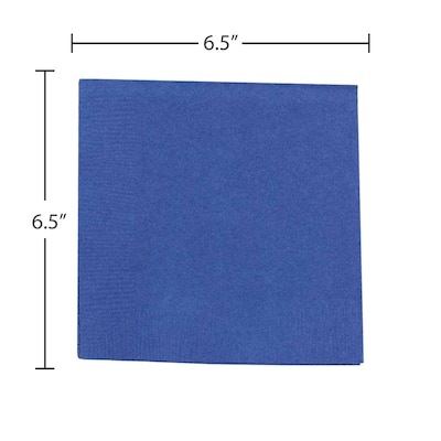 JAM Paper Lunch Napkin, 2-ply, Blue, 50 Napkins/Pack (6255620718)