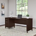 Bush Furniture Somerset 72W Office Desk with Drawers, Mocha Cherry (WC81872)