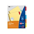 Avery Big Tab Insertable Buff Paper Dividers, 5-Tab, Assorted Colors, 48 Sets/Carton (11109)