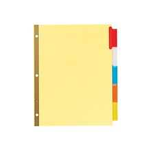Avery Big Tab Insertable Buff Paper Dividers, 5-Tab, Assorted Colors, 48 Sets/Carton (11109)