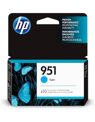 HP 951 Cyan Standard Yield Ink Cartridge   (CN050AN#140)