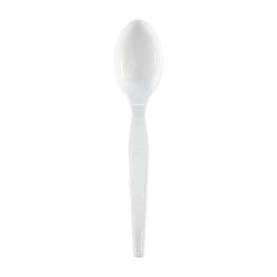 Dixie Plastic Teaspoon, Heavy-Weight, White, 1000/Carton (TH217)