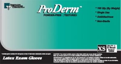 Innovative Proderm Powder Free White Latex Gloves, Medium, 100/Box (101667BX)