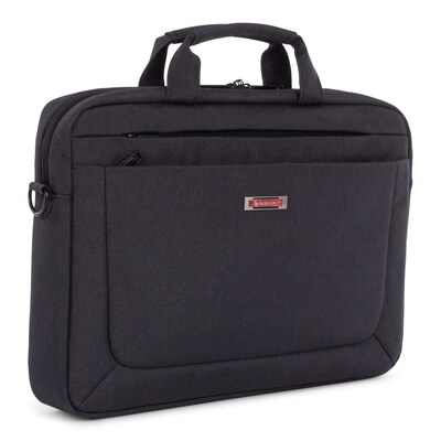 Swiss Mobility Cadence Polyester Slim Briefcase, Charcoal (EXB1010SMCH)