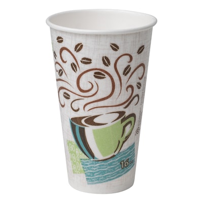 Dixie PerfecTouch Insulated Paper Hot Cups, 16 oz., Coffee Haze, 50/Pack (5356CD)
