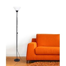 Simple Designs Incandescent Floor Lamp, Black (LF1011-BLK)