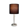 LimeLights Charging Table Lamp, Black (LT2024-BLK)