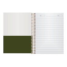 Ampad Gold Fibre Subject Notebooks, 5 x 7, College Ruled, 100 Sheets, Green (20-801R)