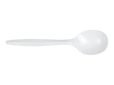 Berkley Square Plastic Soup Spoon, Medium-Weight, White, 1000/Carton (1014000)