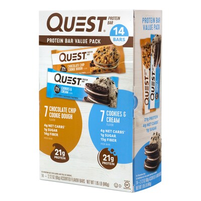 Quest Protein Bar Variety Value Pack, 14 Count (220-00966)