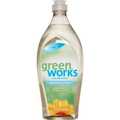 Green Works Dishwashing Liquid, Free and Clear, 22 Ounces (30172)